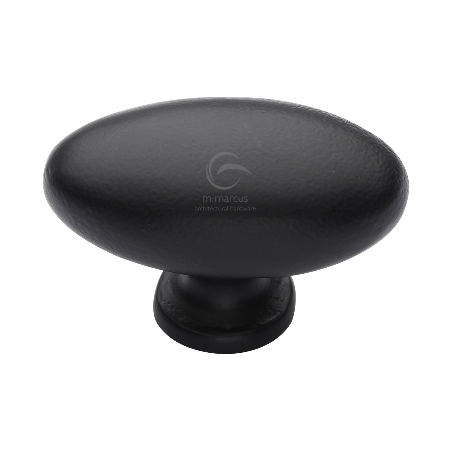Matt Black Iron Oval Cabinet Knob - FB118 50