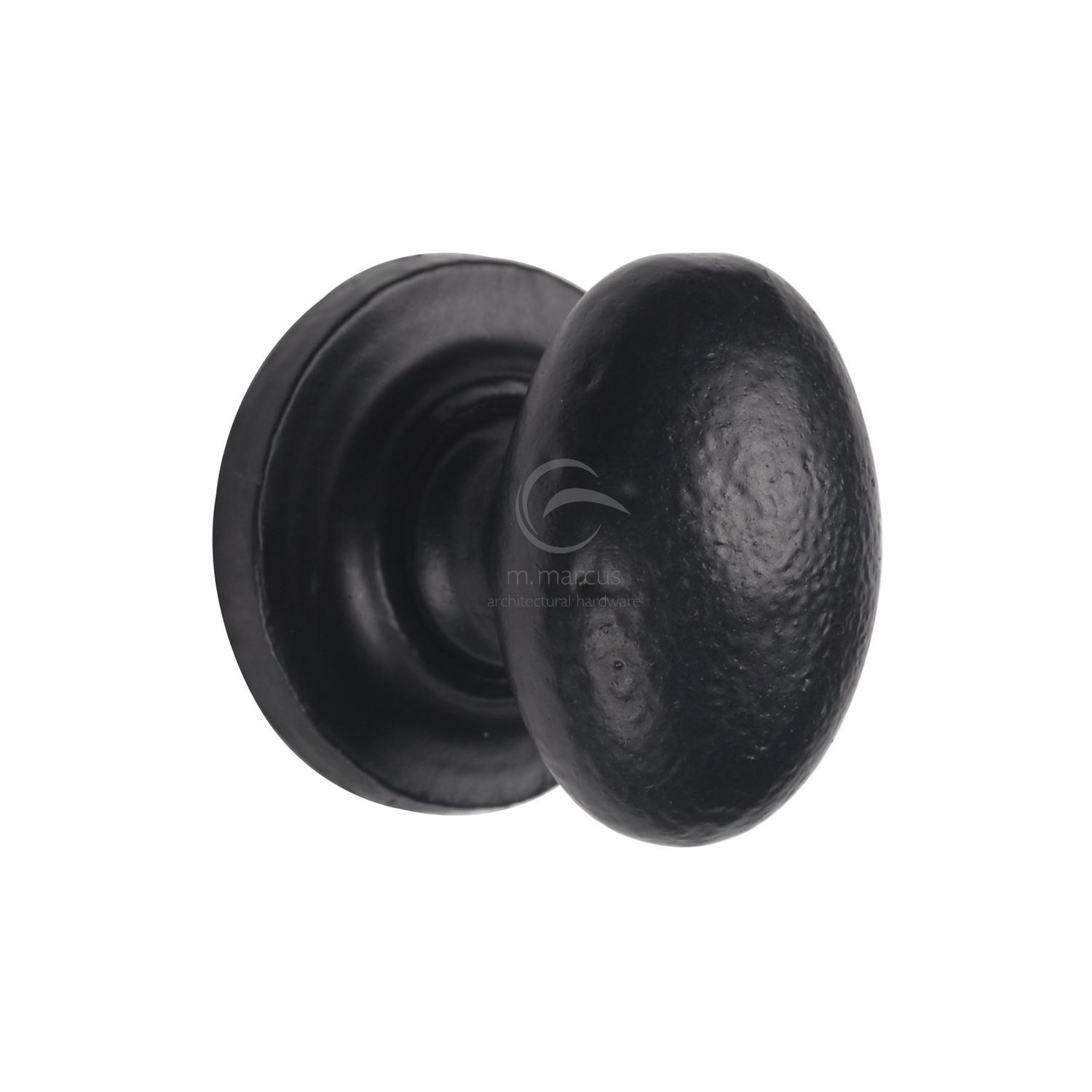 Matt Black Iron Oval Cabinet Knob - FB179 32