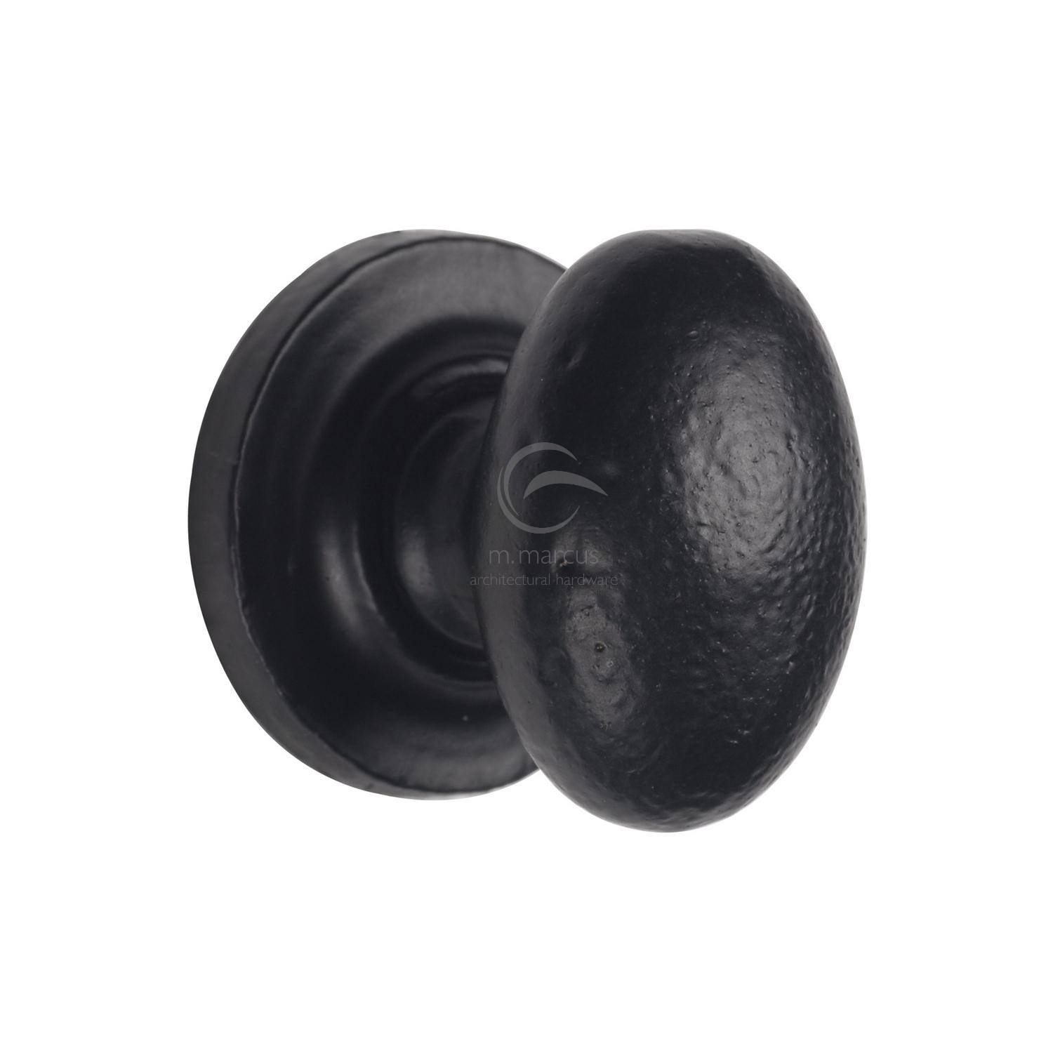 Matt Black Iron Cabinet Oval Knob - FB179 38
