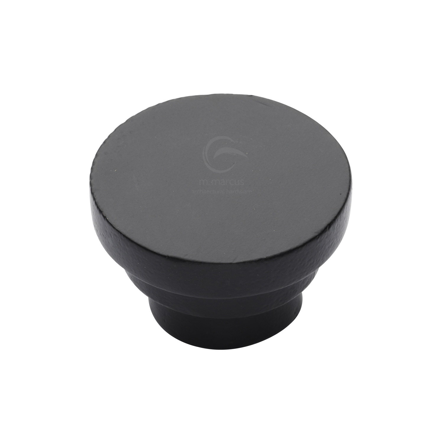 Matt Black Iron Round Stepped Cabinet Knob - FB3624 32