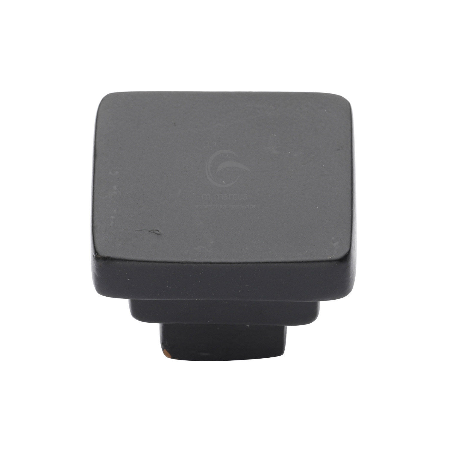 Matt Black Iron Square Stepped Cabinet Knob - FB3672 32