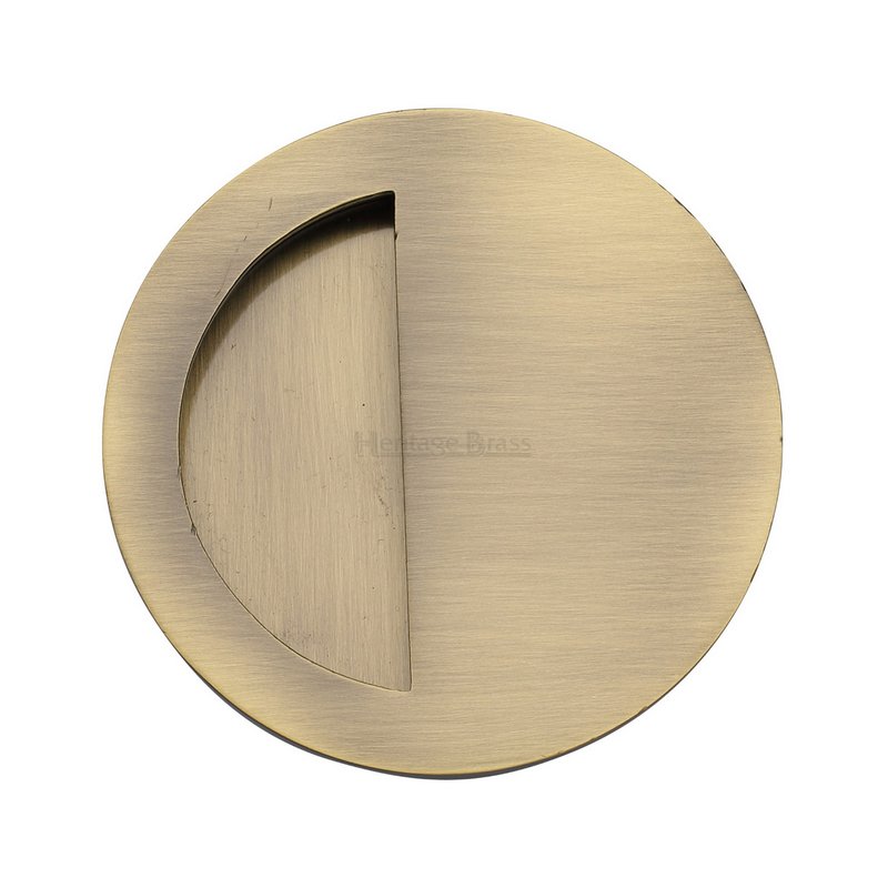 Round Half Moon Flush Pull - C1845-AT