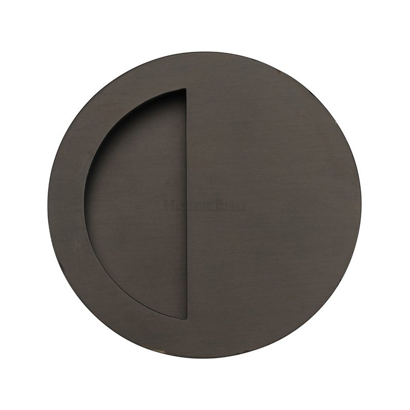 Round Half Moon Flush Pull - C1845-MB