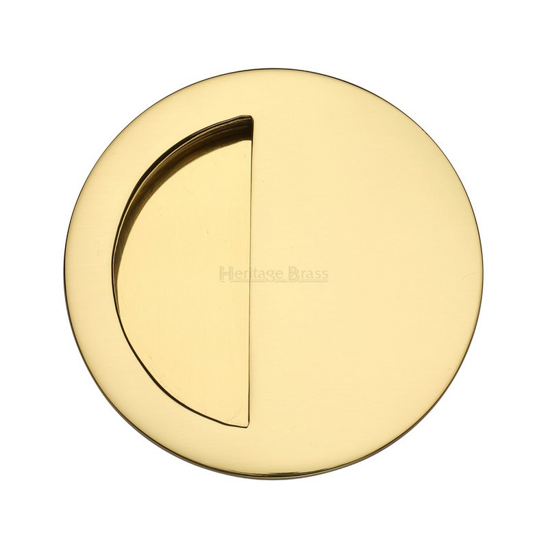 Round Half Moon Flush Pull - C1845-PB