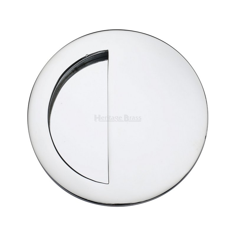 Round Half Moon Flush Pull - C1845-PC
