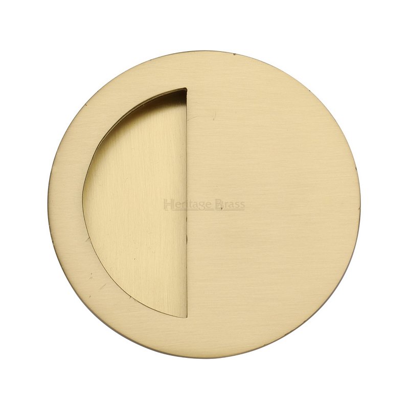 Round Half Moon Flush Pull - C1845-SB