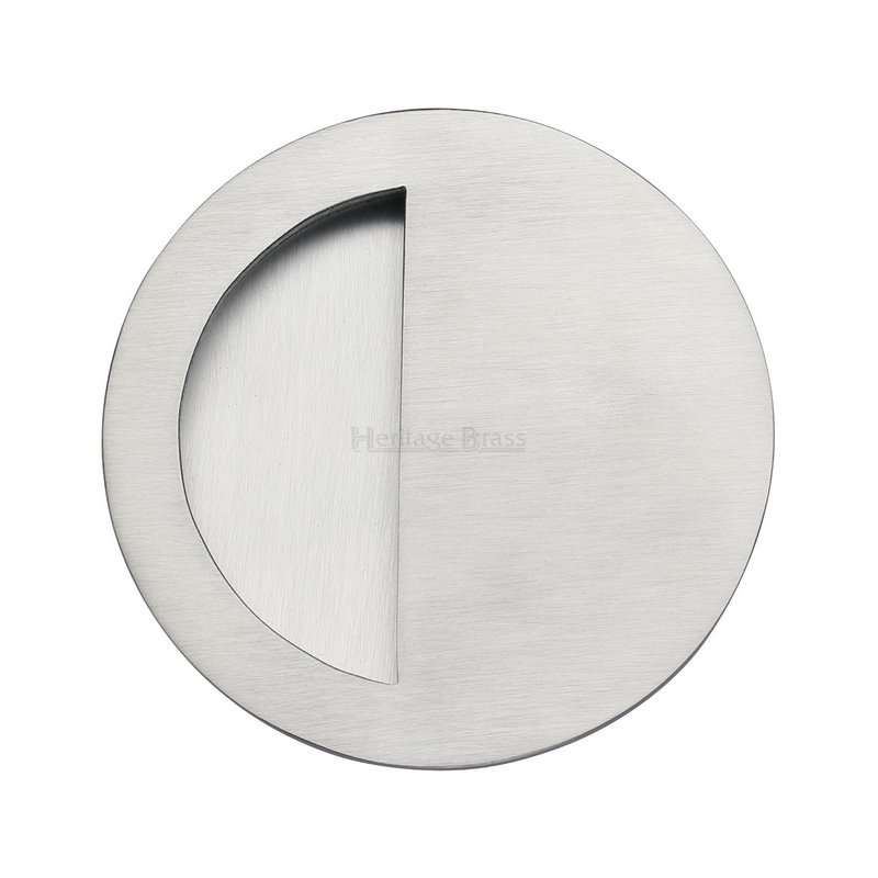 Round Half Moon Flush Pull - C1845-SC
