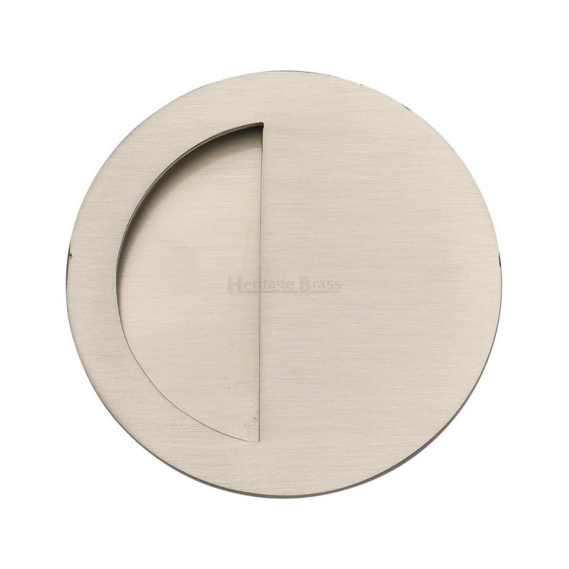 Round Half Moon Flush Pull - C1845-SN
