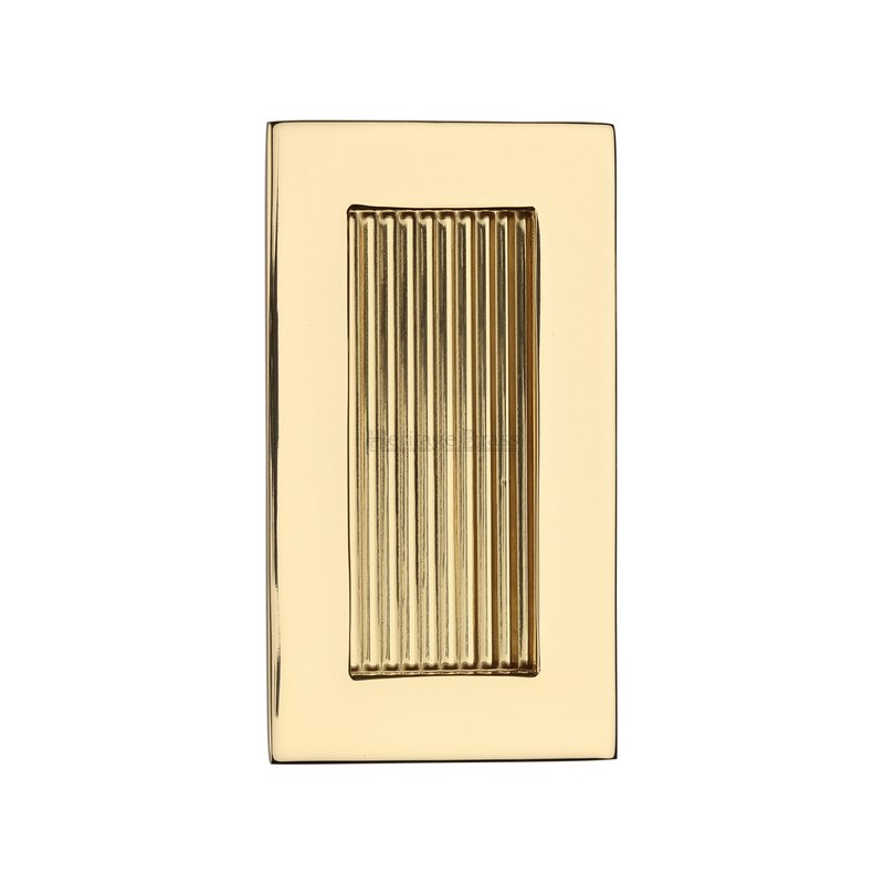 Reeded Rectangular Flush Pull  - C1865 105-PB