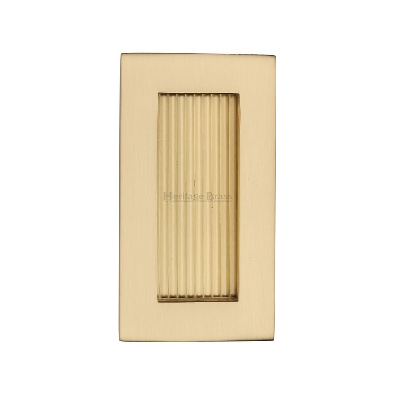 Reeded Rectangular Flush Pull  - C1865 105-SB