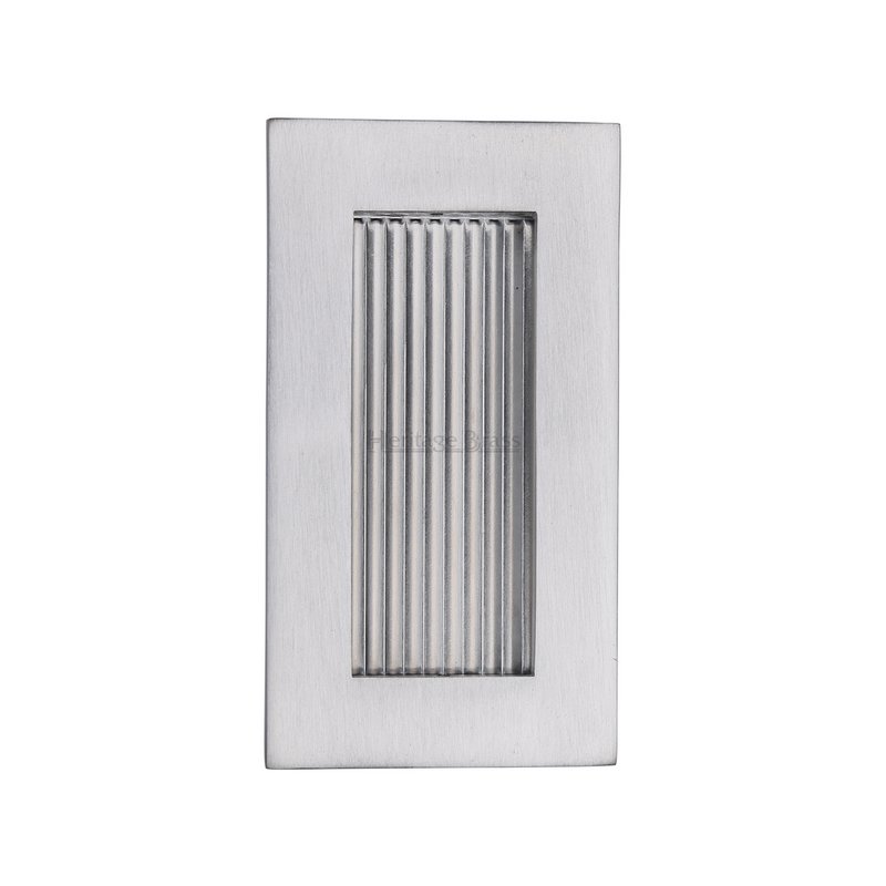 Reeded Rectangular Flush Pull  - C1865 105-SC