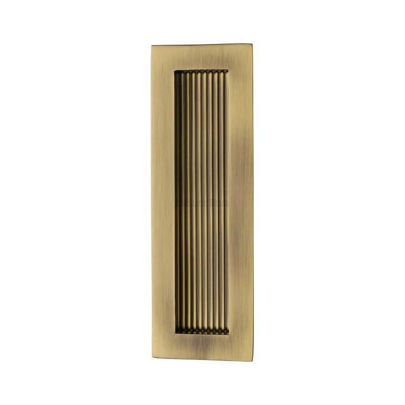 Reeded Rectangular Flush Pull  - C1865 175-AT