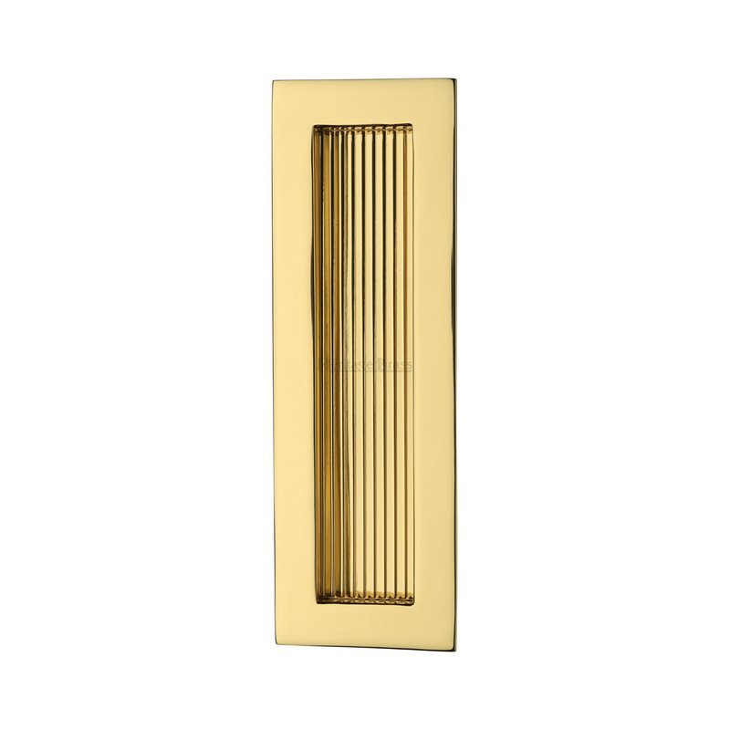 Reeded Rectangular Flush Pull  - C1865 175-PB