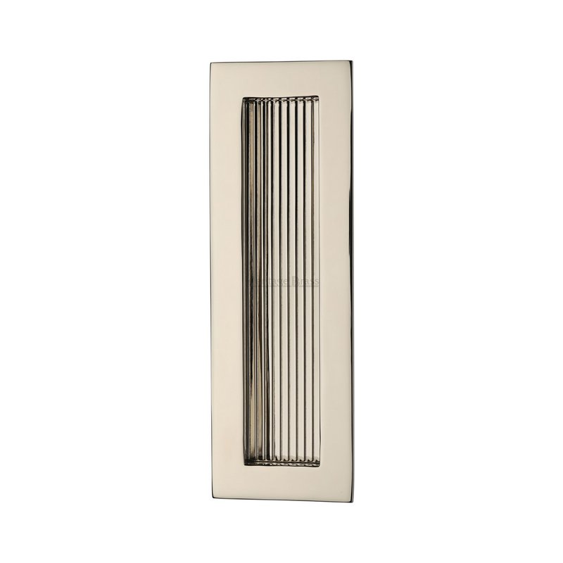 Reeded Rectangular Flush Pull  - C1865 175-PNF