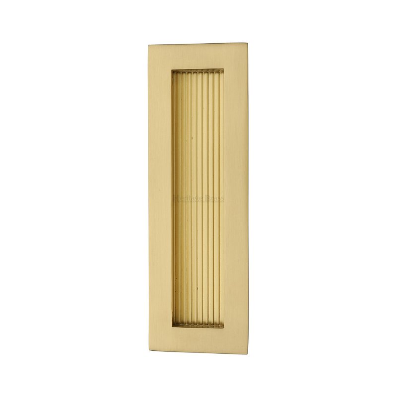 Reeded Rectangular Flush Pull  - C1865 175-SB
