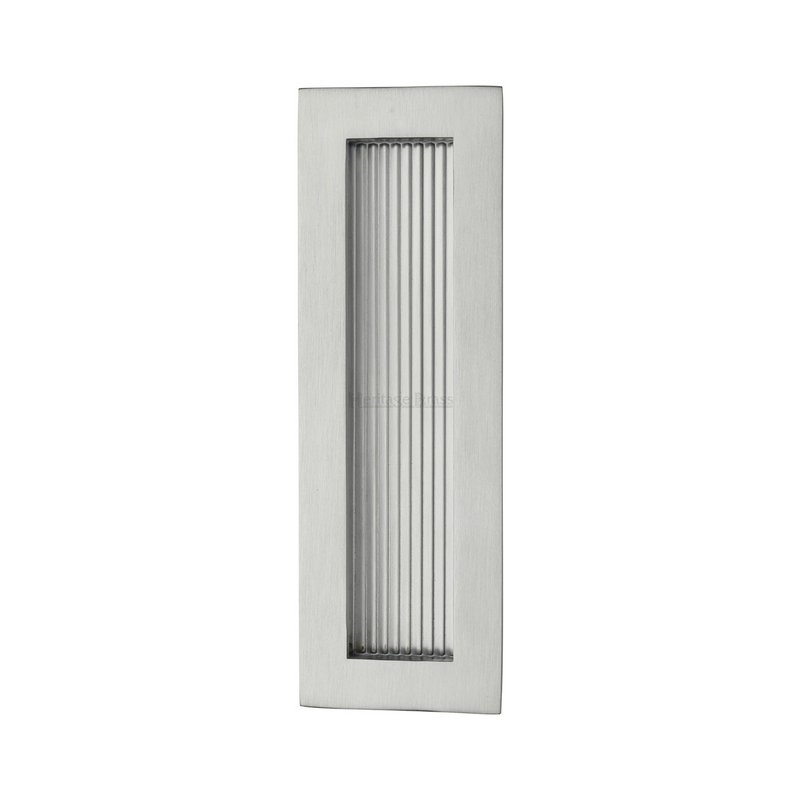 Reeded Rectangular Flush Pull  - C1865 175-SC
