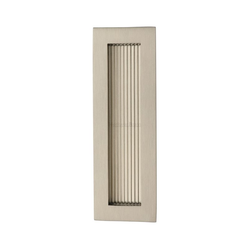 Reeded Rectangular Flush Pull  - C1865 175-SN