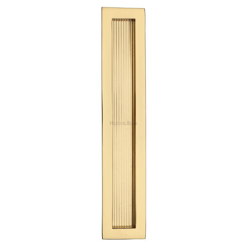 Reeded Rectangular Flush Pull  - C1865 300-PB