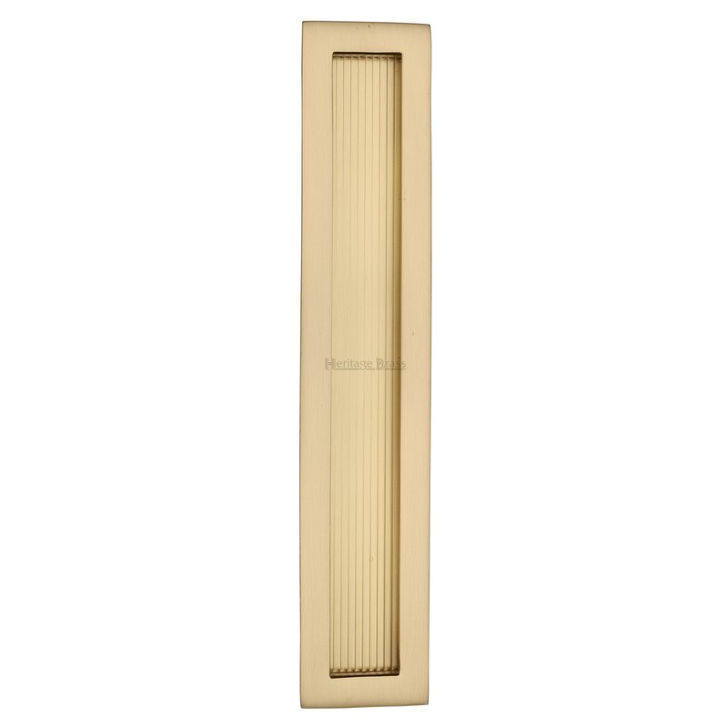 Reeded Rectangular Flush Pull  - C1865 300-SB