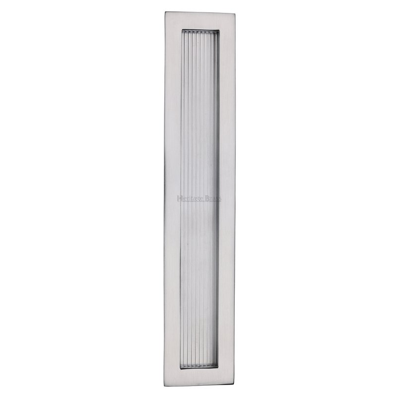 Reeded Rectangular Flush Pull  - C1865 300-SC