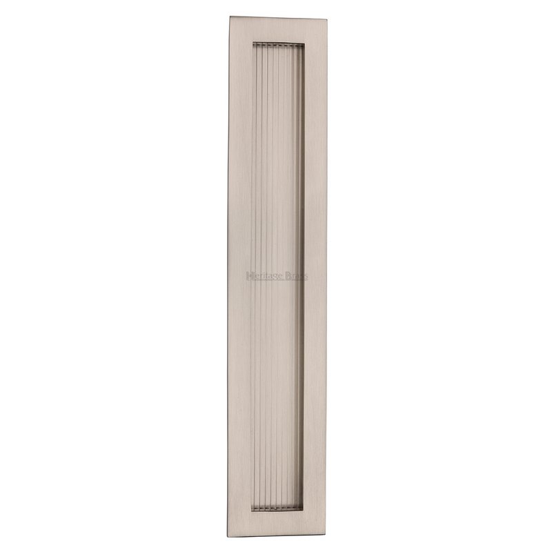 Reeded Rectangular Flush Pull  - C1865 300-SN