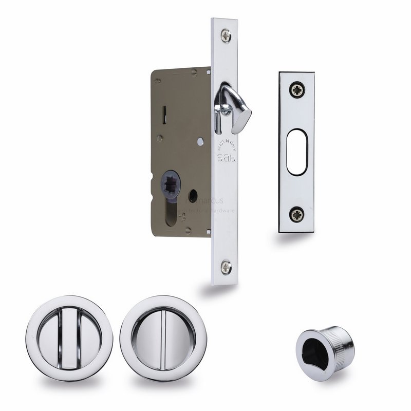 Sliding Lock with Round Privacy Turns - RD2308-40-PC