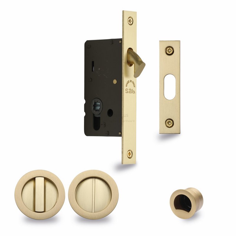 Sliding Lock with Round Privacy Turns - RD2308-40-SB