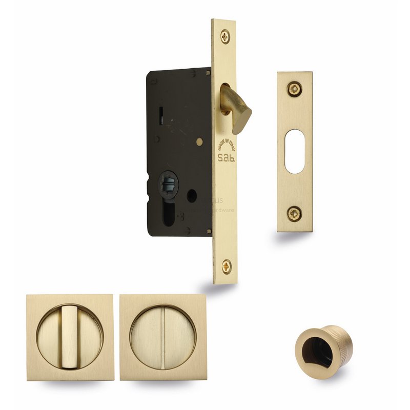 Sliding Lock with Square Privacy Turns - SQ2308-40-SB