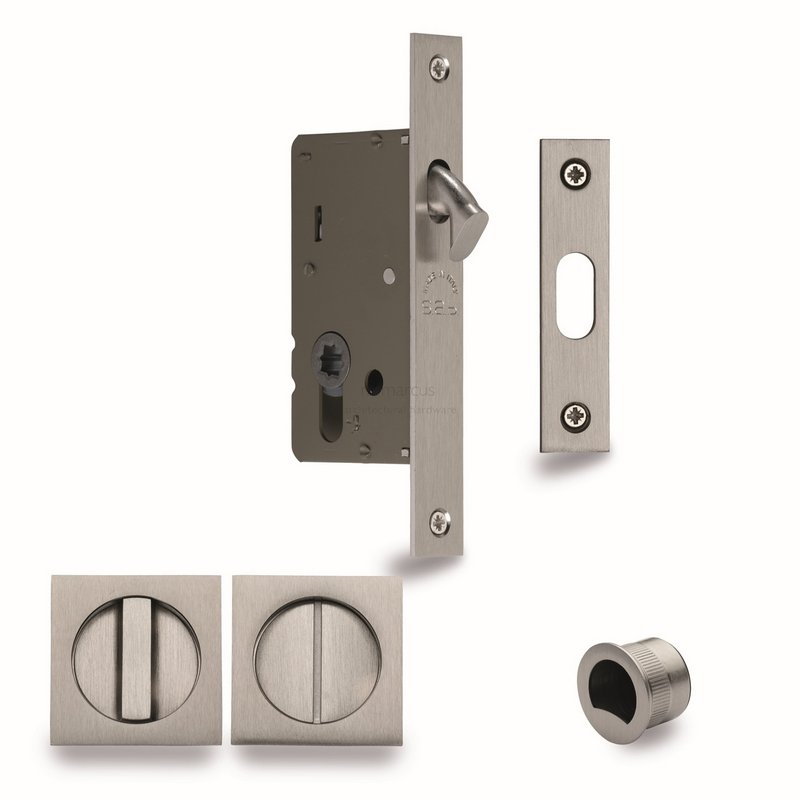 Sliding Lock with Square Privacy Turns - SQ2308-40-SN