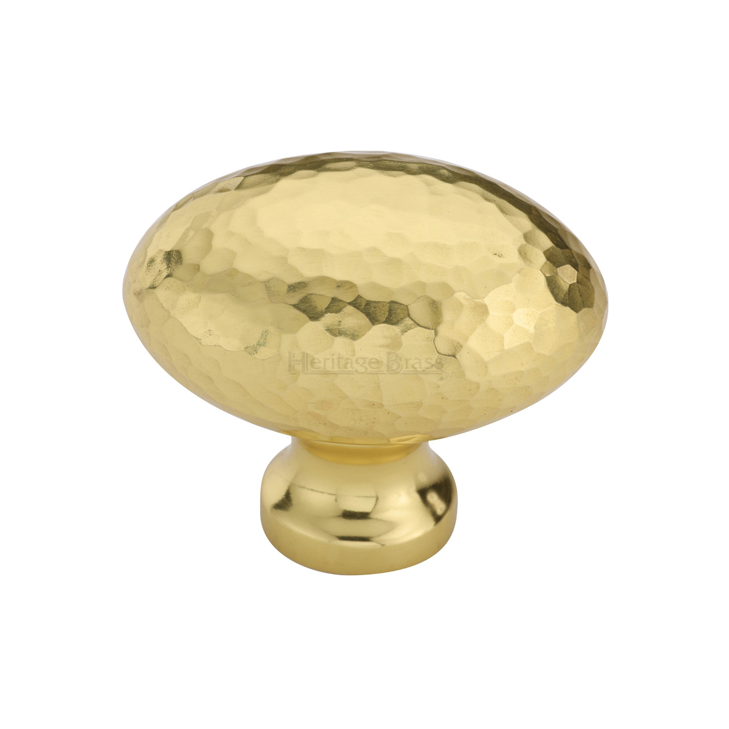 Victorian Oval Cabinet Knob Hammered Design - HAM114 38-PB
