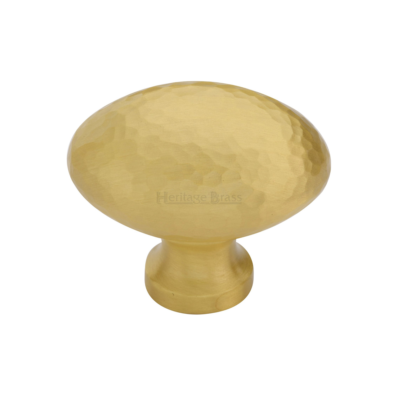 Victorian Oval Cabinet Knob Hammered Design - HAM114 38-SB