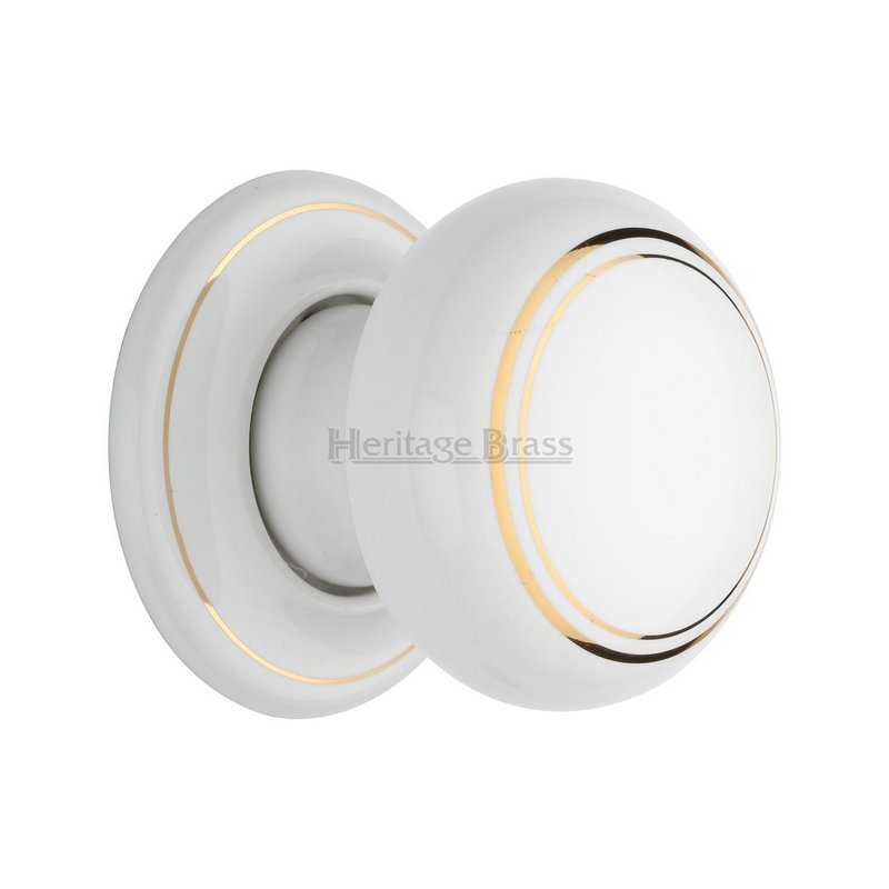 Gold Line Door Knob on Rose - 6010-PR