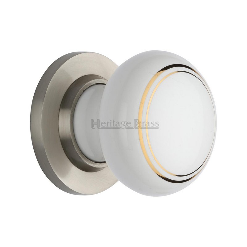 Gold Line Door Knob on Rose - 6010-SN