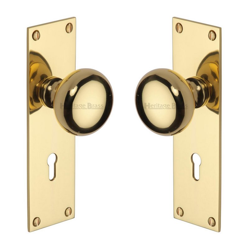 Balmoral Door Knob on Plate - BAL8500-PB
