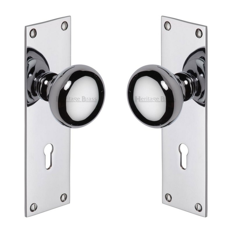 Balmoral Door Knob on Plate - BAL8500-PC