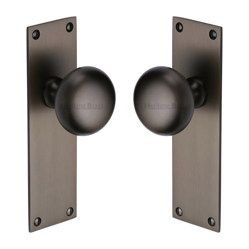 Balmoral Door Knob on Plate - BAL8510-MB