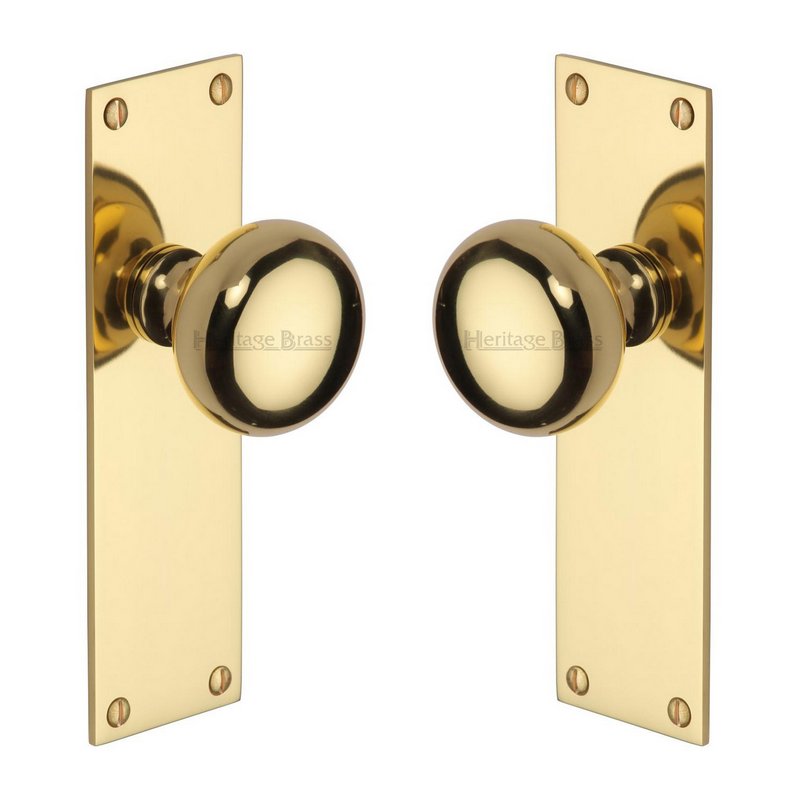 Balmoral Door Knob on Plate - BAL8510-PB