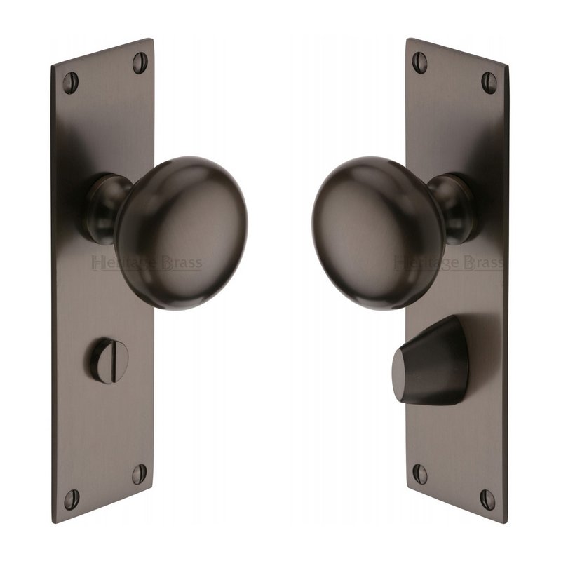 Balmoral Door Knob on Plate - BAL8530-MB