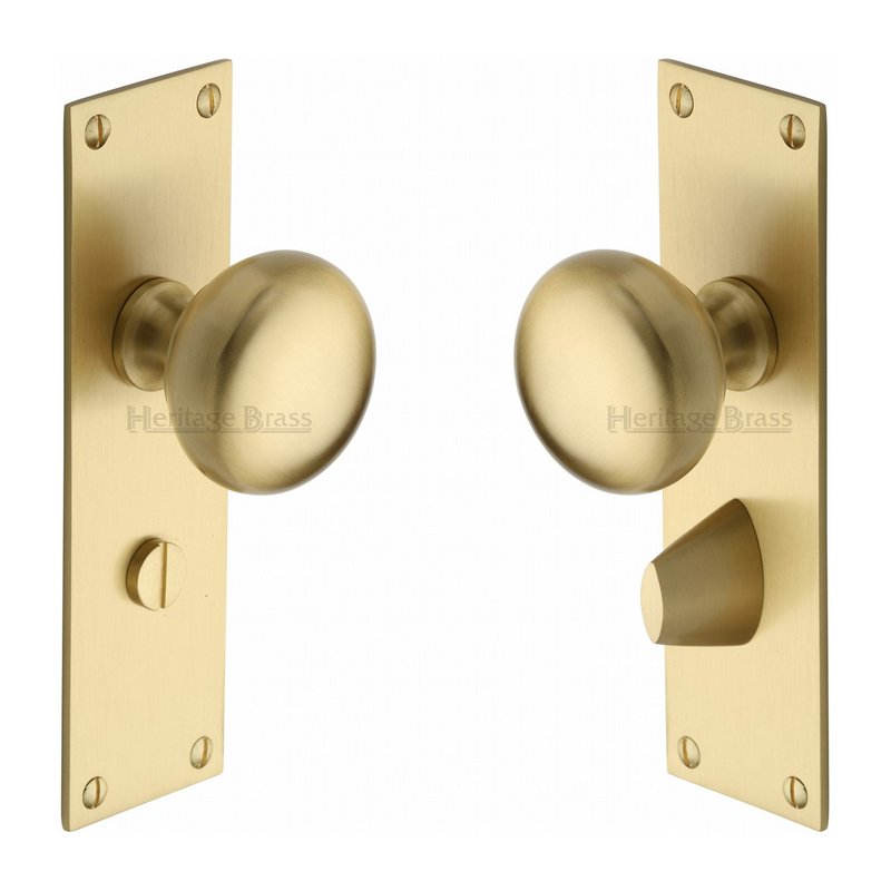Balmoral Door Knob on Plate - BAL8530-SB