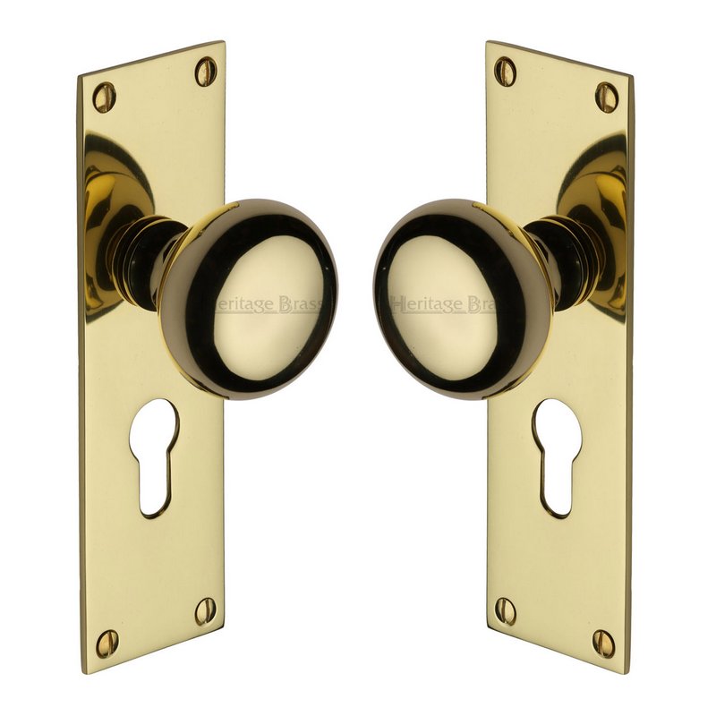 Balmoral Door Knob on Plate - BAL8548-PB