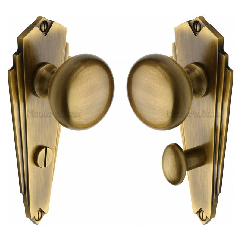 Broadway Door Knob on Plate - BR1830-AT