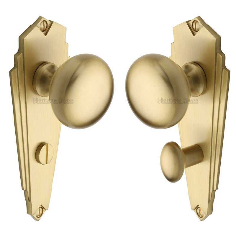 Broadway Door Knob on Plate - BR1830-SB