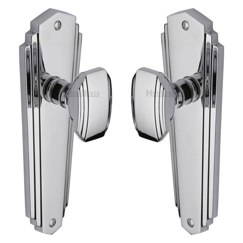 Charlston Door Knob on Plate - CHA1910-PC