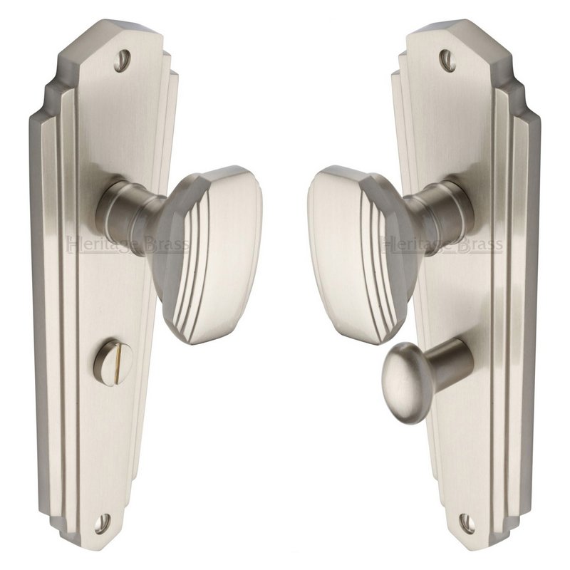 Charlston Door Knob on Plate - CHA1930-SN