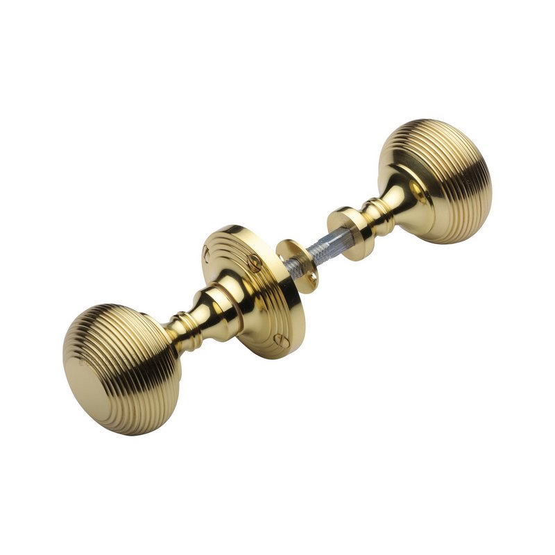 Reeded Rim Door Knob - RIM V971-PB
