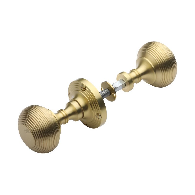 Reeded Rim Door Knob - RIM V971-SB