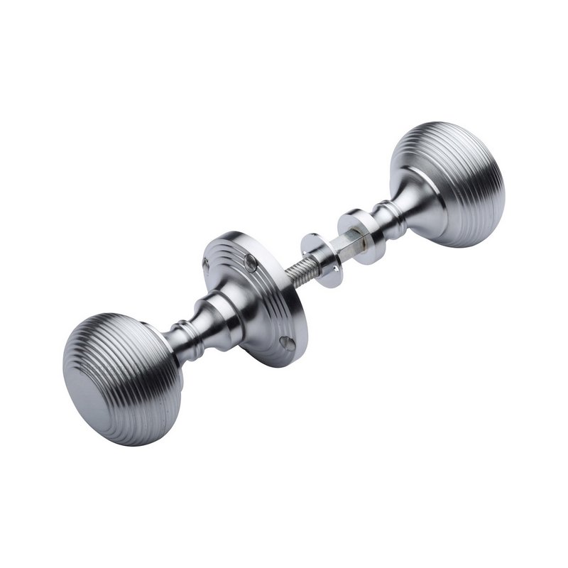 Reeded Rim Door Knob - RIM V971-SC