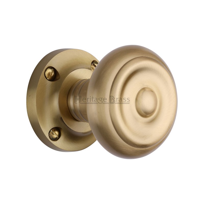 Aylesbury Door Knob on Rose - V872-SB