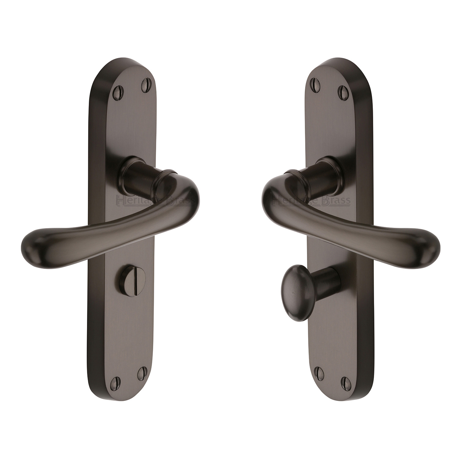 Luna Door Handle on Plate - LUN5330-MB