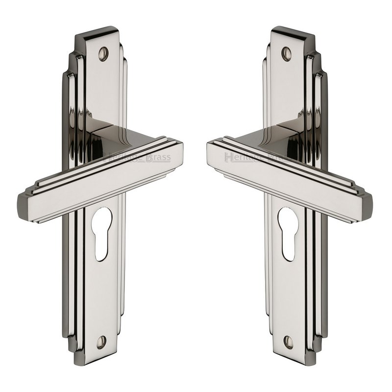 Astoria Door Handle on Plate - AST5948-PNF